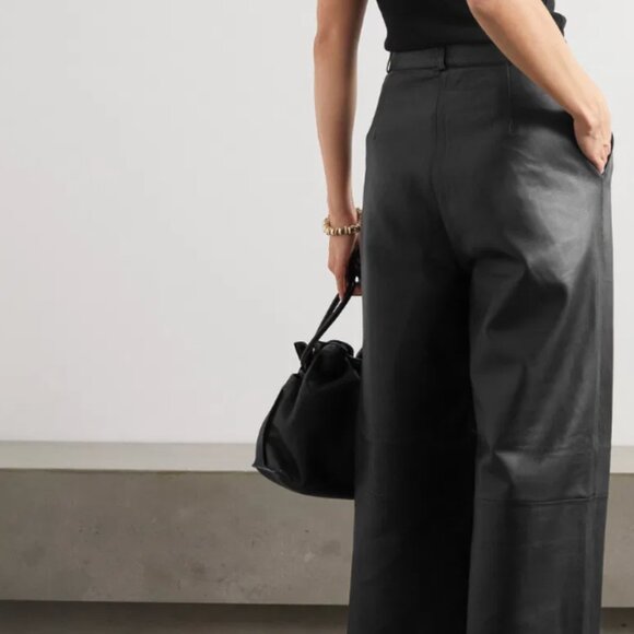 ENVELOPE 1976 Oslo Leather Wide-Leg Pants - Picture 3 of 4